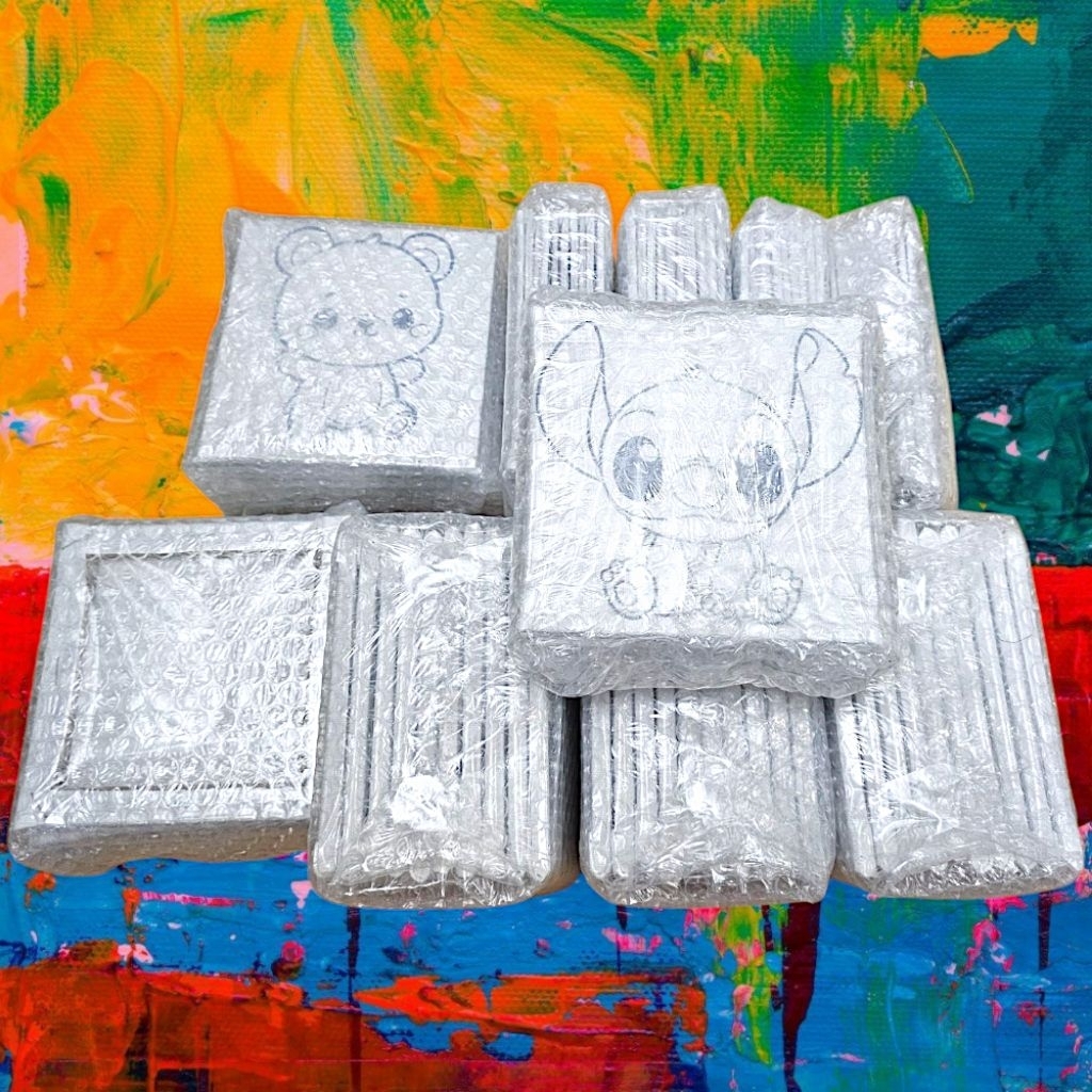 เฟรมผ้าใบแคนวาสแท้ระบายสี(ผ้าหนาติดกรอบไม้หนา)คละลาย10ชิ้น(ได้เฉพาะเฟรมผ้า) - รูปที่ 3