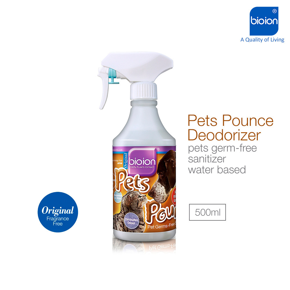 สเปรย์กำจัดกลิ่น BIOION ดับกลิ่นทรายแมว ที่นอนแมว ที่นอนสุนัข สูตรน้ำ สารสกัดจากพืช 100% Pet 500 ml