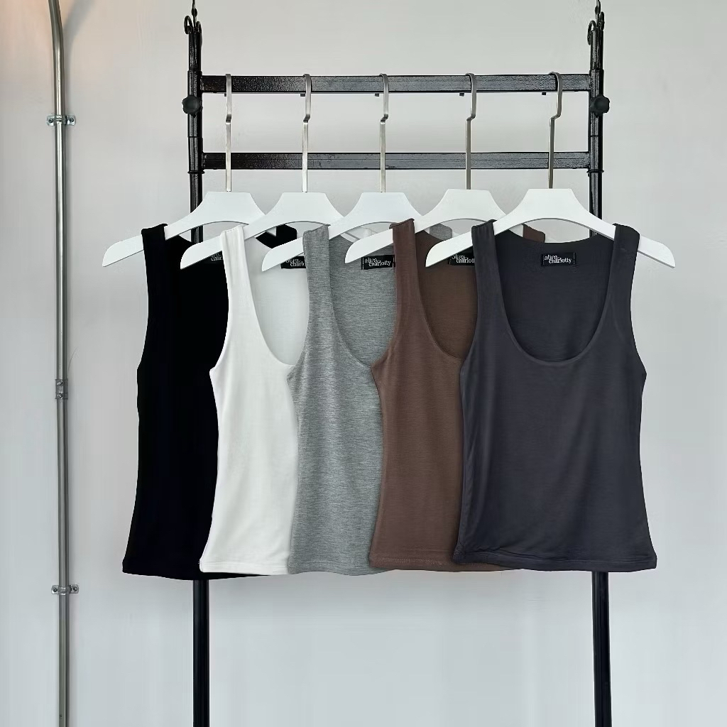 Atipashop - AOSTA TANK TOP เสือกล้าม ทรงเบสิค ผ้าเนื้อหนาสองชั้น