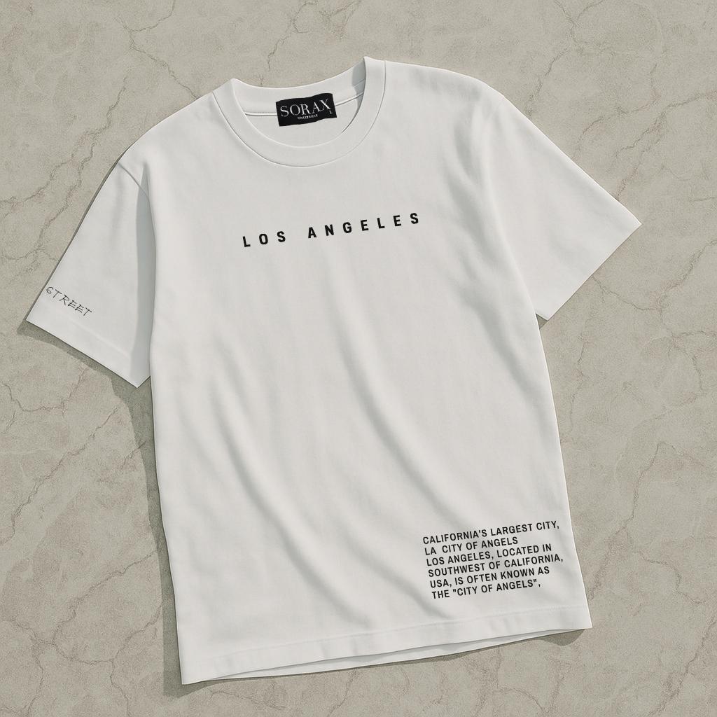 (พร้อมส่ง)เสื้อยืด LA Vibes ผ้า Cotton Premium Comb เกรดส่งออก