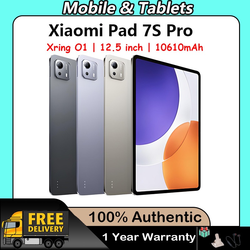 Xiaomi Pad 7S Pro Xring O1 3nm 12.5 inch 3.2K LCD 144Hz 10610mAh Battery 120W Xiaomi HyperOS 2