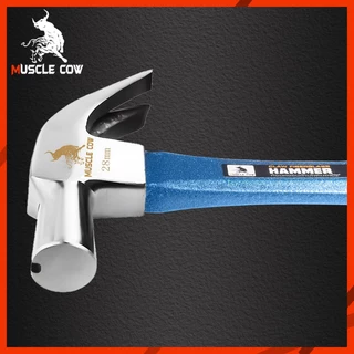 MUSCLE COW ค้อนก้ามปู 28mm ค้อนมียางกันลื่น ด้ามไฟเบอร์ ค้อนมีช่องเสียบตะปู สามสีการส่งแบบสุ่ม