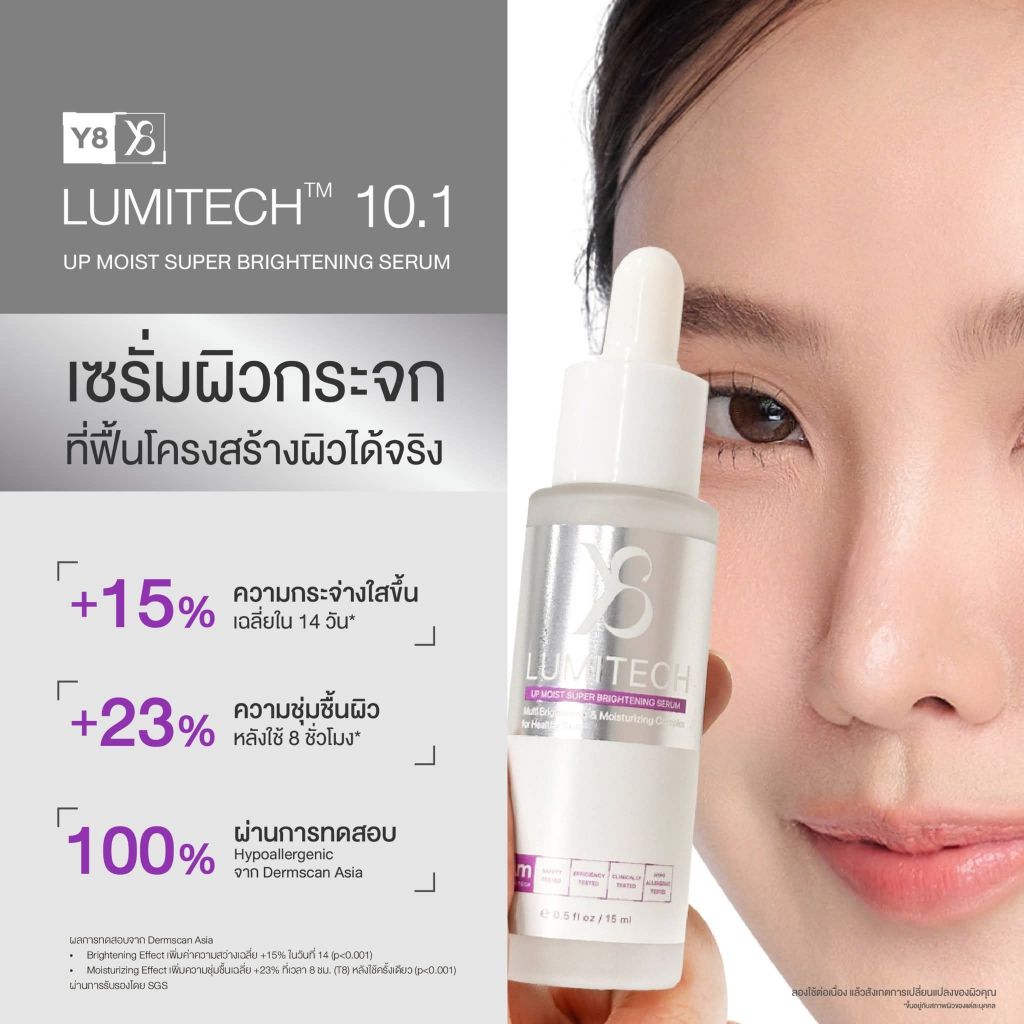 Y8 LUMITECH Serum ลูมิเทค 10.1 เซรั่มผิวกระจก