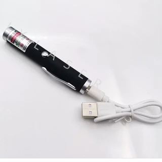 MiNi Green Laser Pointer เลเซอร์ พกพา ชาร์จบ้านได้ / USB ได้ ลำแสงสีเขียว หนีบเสื้อได้ 611USB