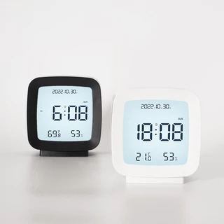 ✔[🇹🇭พร้อมส่ง หน้าจอ LCD นาฬิกาปลุกห้องนอนนาฬิกาดิจิตอลอุณหภูมิ Moniter ความชื้นนาฬิกาแสดงตัวเลข Alarm ขนาดเล็ก 2286