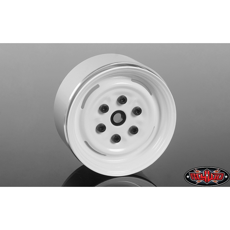 RC4WD Vintage Yota 6 Lug Stamped Steel 1.55" Beadlock Wheels (White) Z-W0288