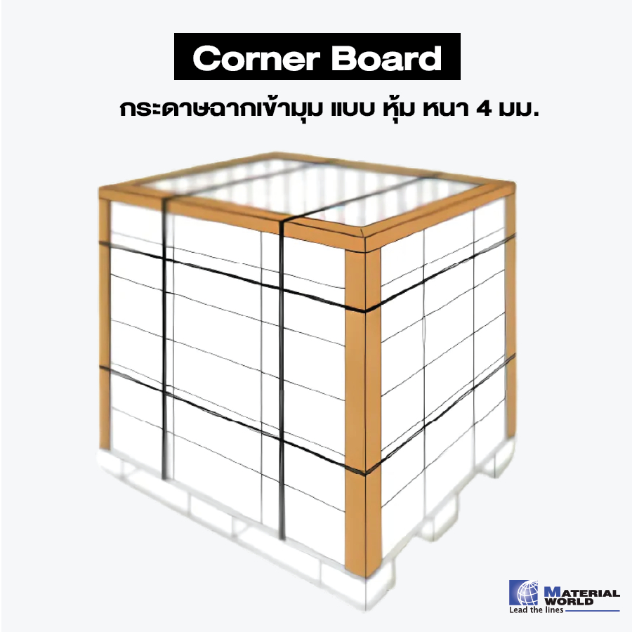กระดาษฉากเข้ามุม แบบหุ้ม หนา 4 มม. 20 ชิ้น ต่อ 1 แพ็ค