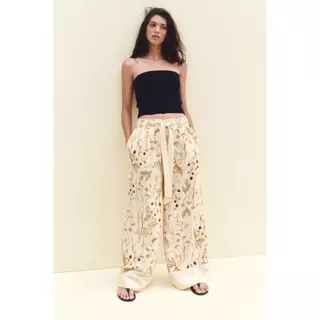 H&M(เอชแอนด์เอ็ม) กางเกงทรงมีเข็มขัดกว้าง ผู้หญิง 1290779