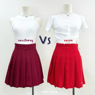 LITTLE KOREA - รุ่น Ester ยาว 18.5” 12 สี XS-3XL เอว 23” ถึง 33” กระโปรงเทนนิส มีซับใน