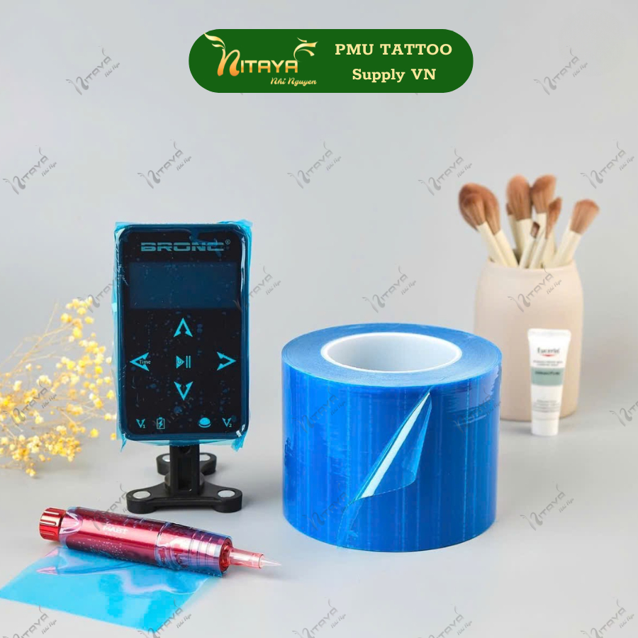 เทปกั้นเชื้อ (Barrier Film) สำหรับ PMU & Tattoo ขนาด 100 m × 5 cm