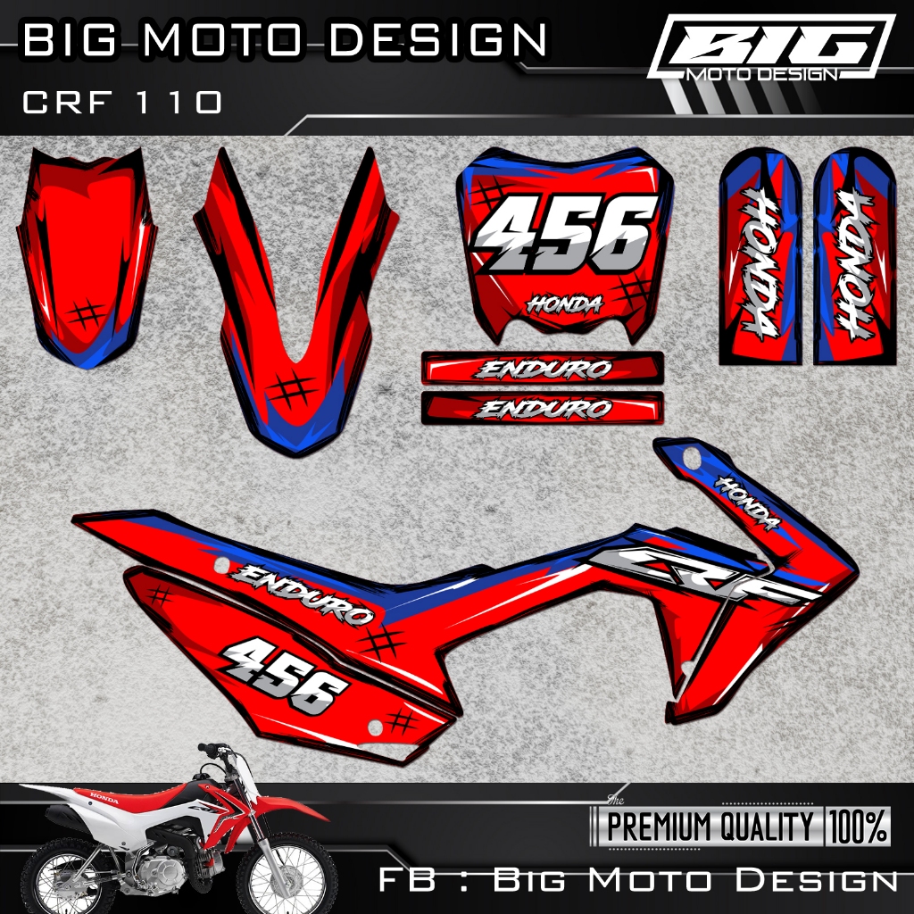 สติ๊กเกอร์ CRF 110 ลาย 2D เต็มคัน