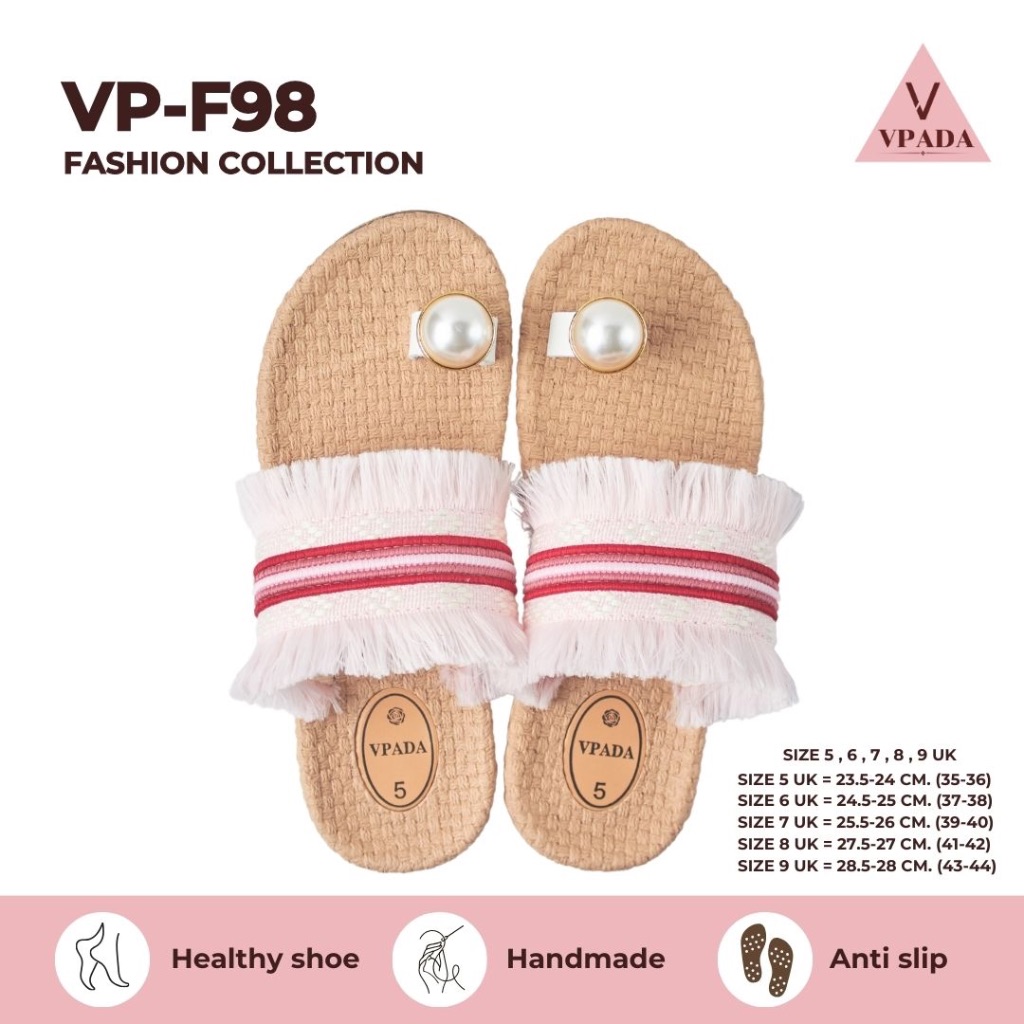 Vpada_sandals_VP-F98 Fashion Collection รองเท้าแตะชายหาดแบน รองเท้าแตะแฟชั่น