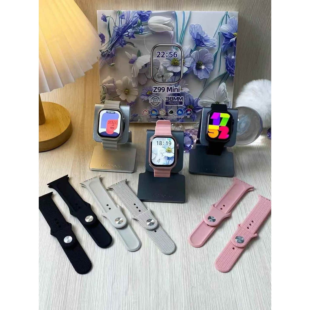 ZMZ- Z99 MINI สมาร์ทวอทช์ โทรได้ แจ้งเตือนข้อความ จอ38mm แถมสาย 3 เส้น Bluetoothรองรับทุกระบบ