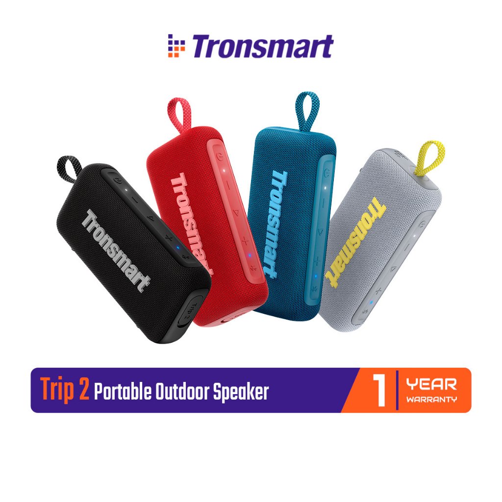 Tronsmart Trip 2 Portable Outdoor Speaker ลำโพงบลูทูธ 10 วัตต์ กันน้ำ IPX7 เสียงเบสกระหึ่ม