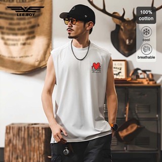 เซตฟิตเนสผู้ชาย ผ้าฝ้าย100% สไตล์อเมริกันเรโทร ใส่สบายไม่ร้อ…