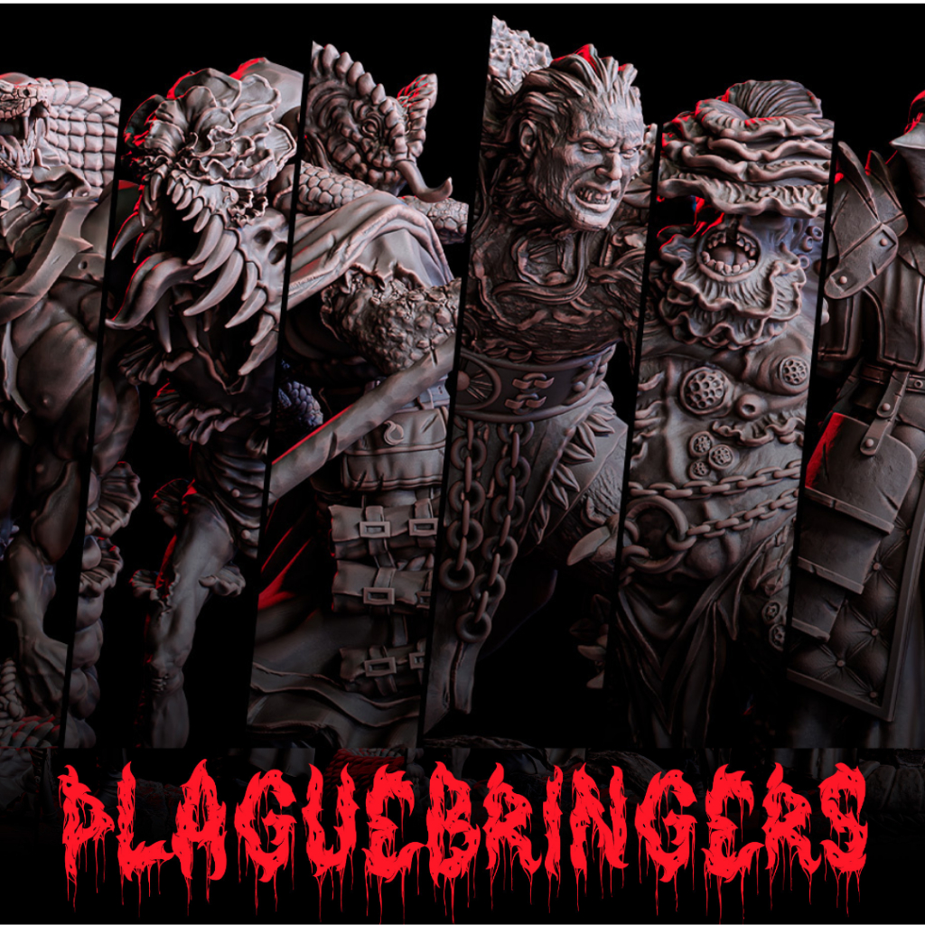 DnD Miniature I Plague bringers Iโมเดลบอร์ดเกม (งานเรซิ่นยังไม่ลงสี) ฐาน 1-2 นิ้ว