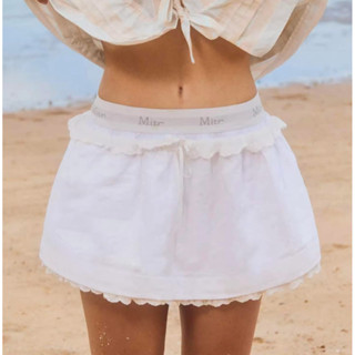 (ผ่อนได้) New in pack✨Mitr missing you skirt กระโปรงสีขาว S …