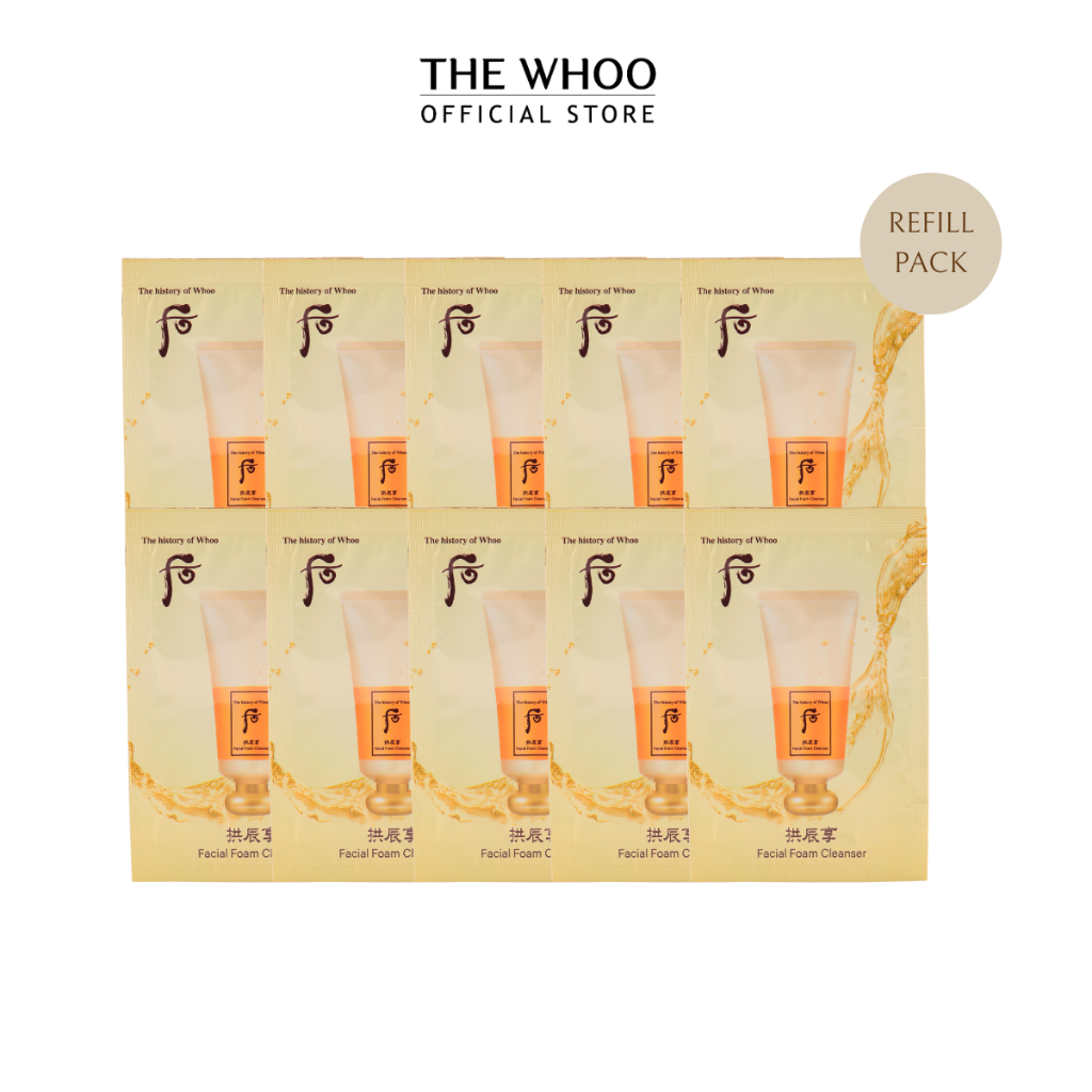 [Refill Pack] THE WHOO GONGJINHYANG Foam Cleanser โฟมทำความสะอาดผิว เนื้อโฟมเนียนนุ่ม