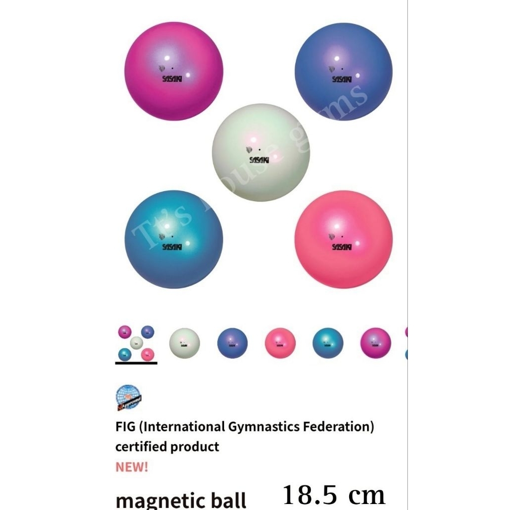 พร้อมส่งจากไทย‼️ Sasaki บอลยิมนาสติก รุ่น Magnetic Ball ขนาด 18.5 cm M-207MG-F