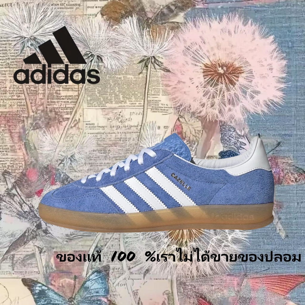 💕ของแท้ 100 % 🍒 adidas originals Samba OG HQ8717 สีขาว/น้ำเงิน