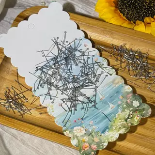 หมุดพินหัวกลม หมุดสแตนเลส 100 ชิ้น ขนาด24 มิล DIY