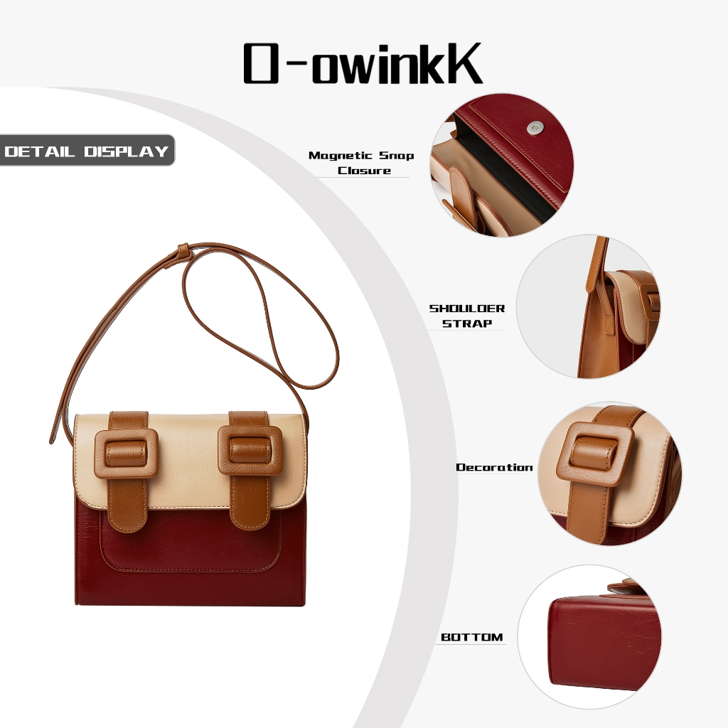 O-owinkK حقيبة كروس / توت نسائية بطبقتين مقاومة للماء — صورة 8