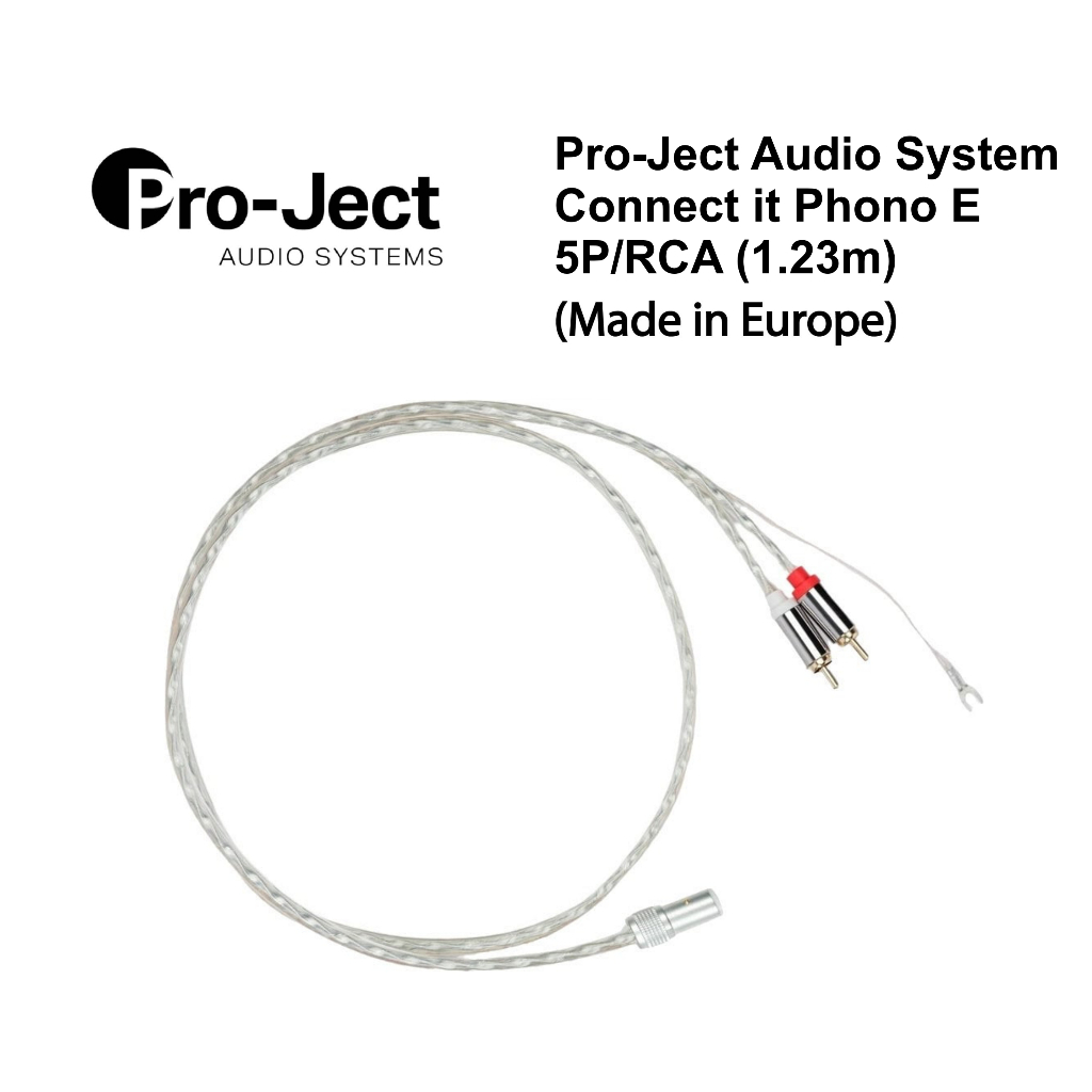 สายสัญญาณ Pro-Ject Connect it Phono E 5P/RCA (1,23m) (New)