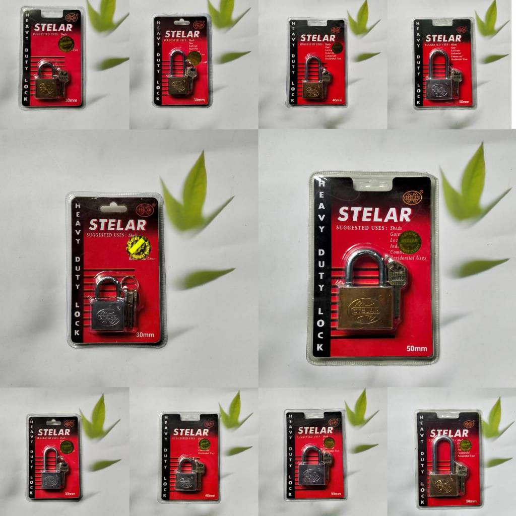 กุญแจ แม่กุญแจ+ลูกกุญแจ 4 ดอก สีเงิน สีทอง ขนาด 30mm-50mm.รุ่น 396