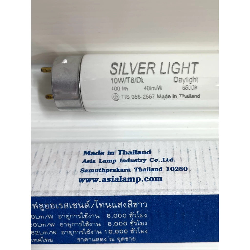 หลอดนีออน T8 10W/15W Daylight 400LM/750LM คละยี่ห้อ