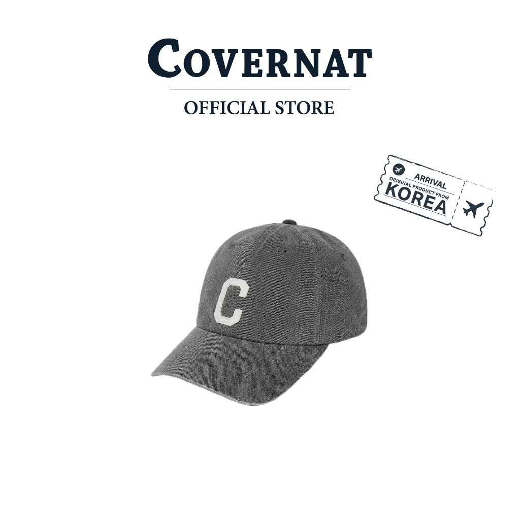 COVERNAT หมวก รุ่น Washing C Logo B.B Cap Grey (70081SCWCAU_U5GYXX)