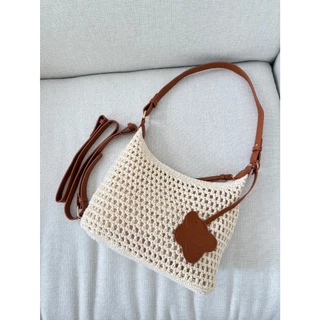 พร้อมส่ง 2 สี กระเป๋าเชือกถัก มีสายให้2แบบ ทรงน่ารักมาก จุของได้เยอะ P366