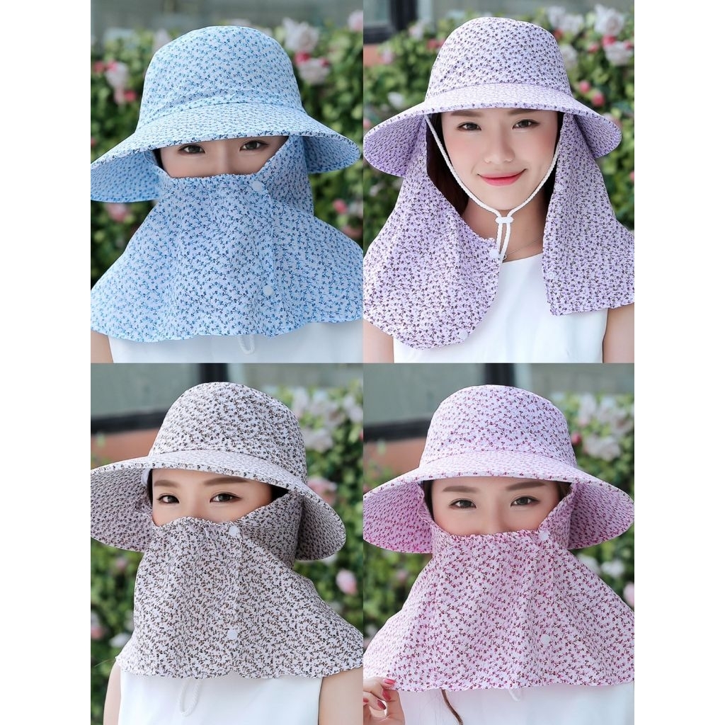 037# หมวกผู้ใหญ่กันแดดหมวกชาวสวนใบใหญ่กันแดดได้ดี