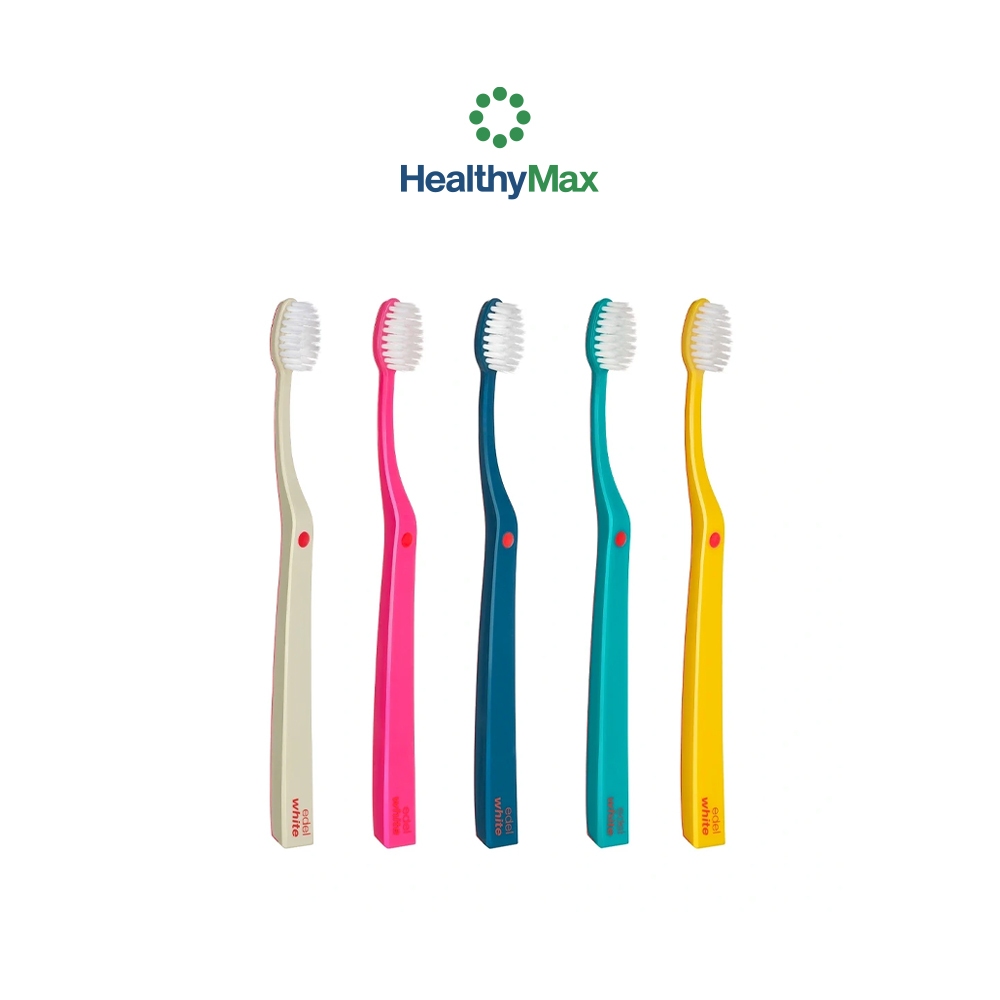 (คละสี) EDEL+WHITE UltraSoft Flosserbrush ขนนุ่มพิเศษ ลดแรงกด ถนอมเหงือก