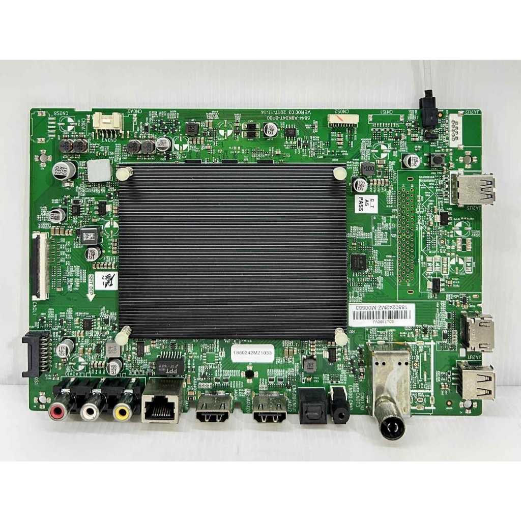 เมนบอร์ด TOSHIBA รุ่น 50U7880VT พาร์ท 5844-A9K04T-0P00 ของแท้ถอด มือ2 เทสไห้แล้ว