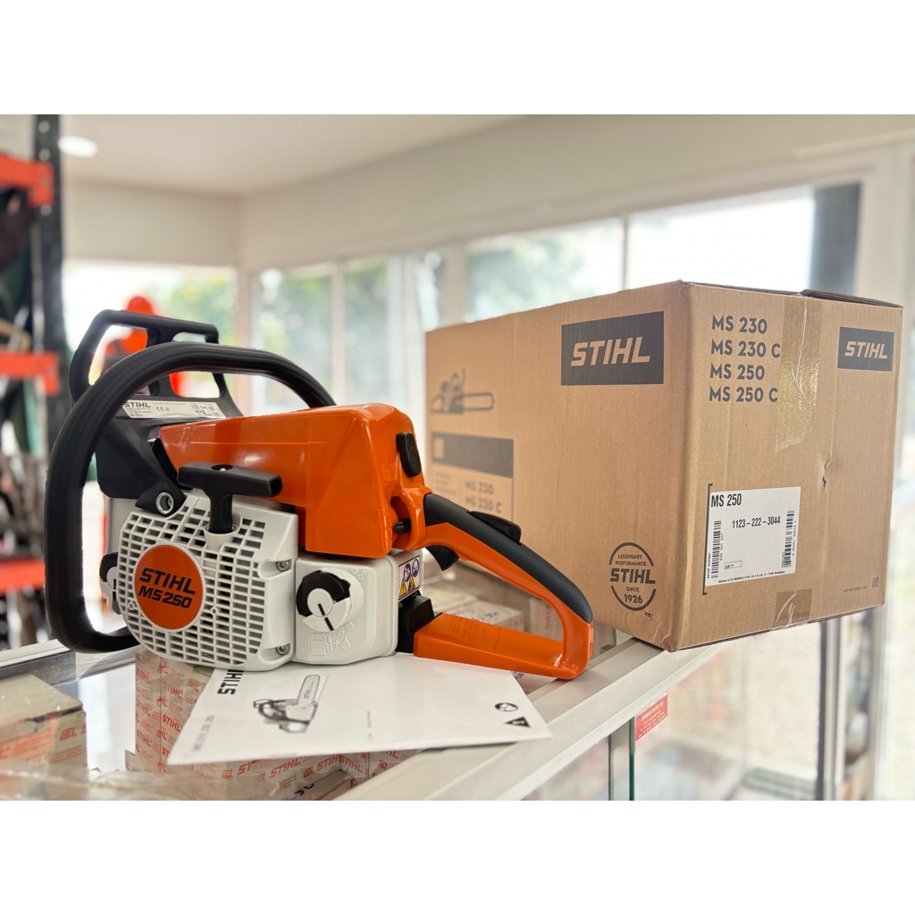 เลื่อย เลื่อยยนต์ STIHL ms 250 เเท้ บาร์ 12“ light 04