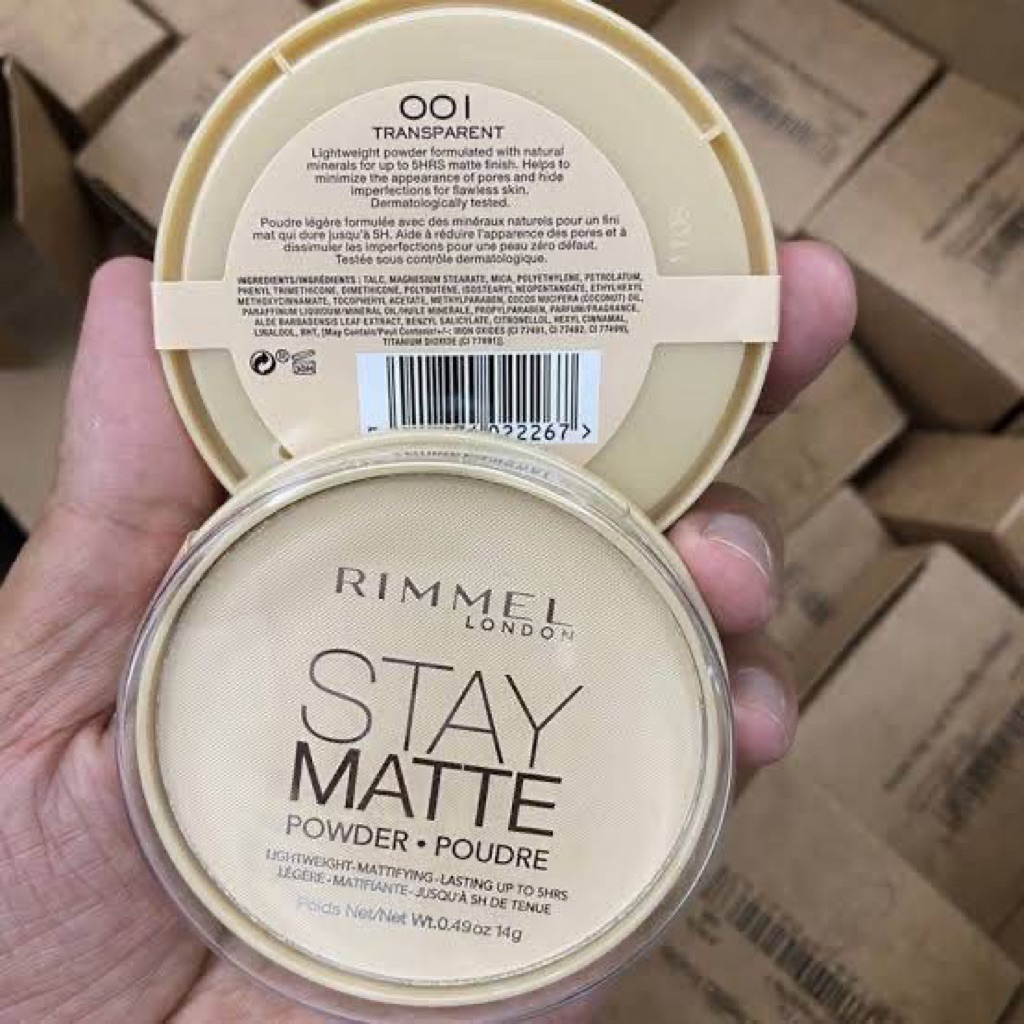 แป้งRimmel Staymatteโปร่งแสง