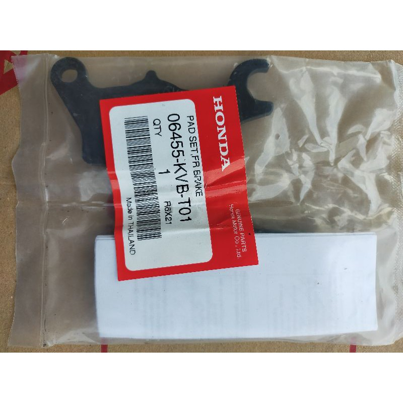 ผ้าดิสเบรคหน้า CLICK 110i แท้ศูนย์ 06455-KVB-T01