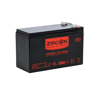 Battery 12V 7.8Ah ZIRCON แบตเตอรี่แห้ง ล็อตผลิตใหม่ มือหนึ่ง100% ใช้ได้กับ UPS / ไฟฉุกเฉิน / ระบบเตือนภัย / ประกัน1ปี