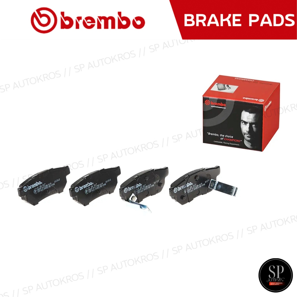 BREMBO ผ้าเบรกหลัง CIVIC EK (1.6 Lxi Exi) (1.6 VTEC) ปี 96-00 / P28 017