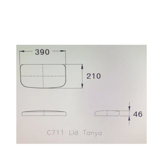 (สินค้าพรีออเดอร์ รบกวนแชทสอบถามก่อนสั่งซื้อ) COTTO ฝาถังพักน้ำ C711 สำหรับ C1504 C186