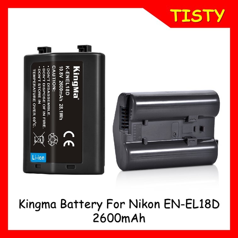 KingMa EN-EL18D (2600mAh) Rechargeable Digital Battery ENEL18D 10.8V for Nikon Z9 D800 D850 Battery 