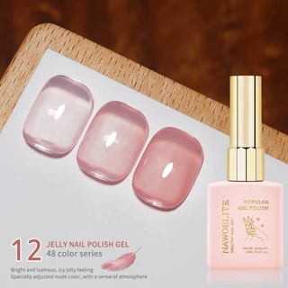 Nawoelite สีเจล สีใส ใหม่ 48 สี ✨ สีใสเหมือนเยลลี่ เปลี่ยนลุคเล็บได้ทุกวัน สีใสทับซ้อนได้ สีหวานน้ำตาลทราย ✨ สีโปร่งแสง