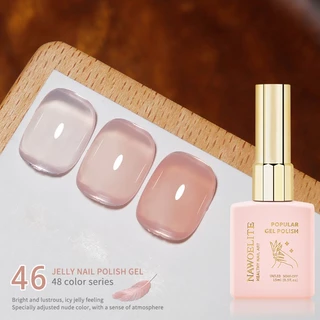 Nawoelite สีเจล สีใส ใหม่ 48 สี ✨ สีใสเหมือนเยลลี่ เปลี่ยนลุคเล็บได้ทุกวัน สีใสทับซ้อนได้ สีหวานน้ำตาลทราย ✨ สีโปร่งแสง