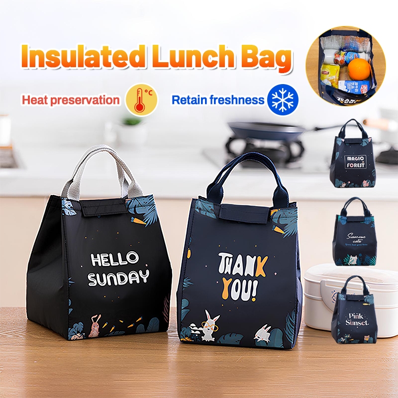 กระเป๋าเก็บความร้อน/ความเย็น กระเป๋าเก็บอุณหภูมิ กระเป๋ากล่องข้าวเก็บอุณหภูมิ สําหรับปิกนิกกลางแจ้ง กระเป๋าอเนกประสงค์