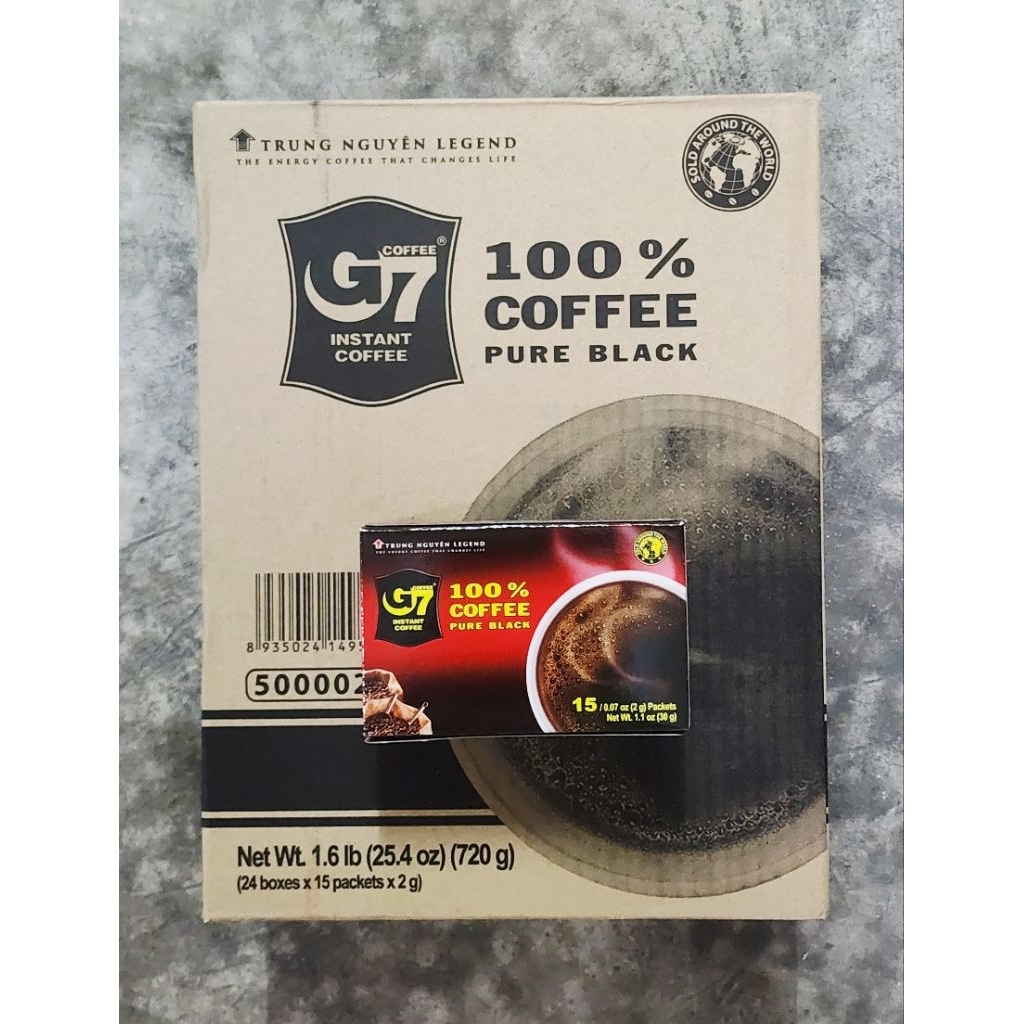 (พร้อมส่ง) G7 กาแฟดำ ยกลัง 15ซอง × 24กล่อง ล็อตใหม่ล่าสุด❗️