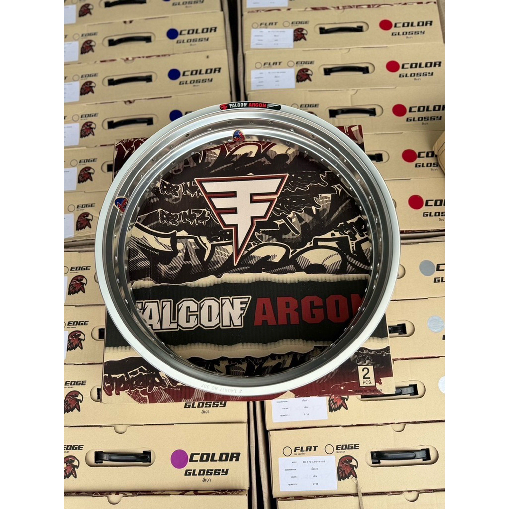 วงล้อ FALCON ARGON ทรงเอ สีล้วน1.4หน้า/หลัง ขอบ17ราคาต่อคู่ - รูปที่ 4