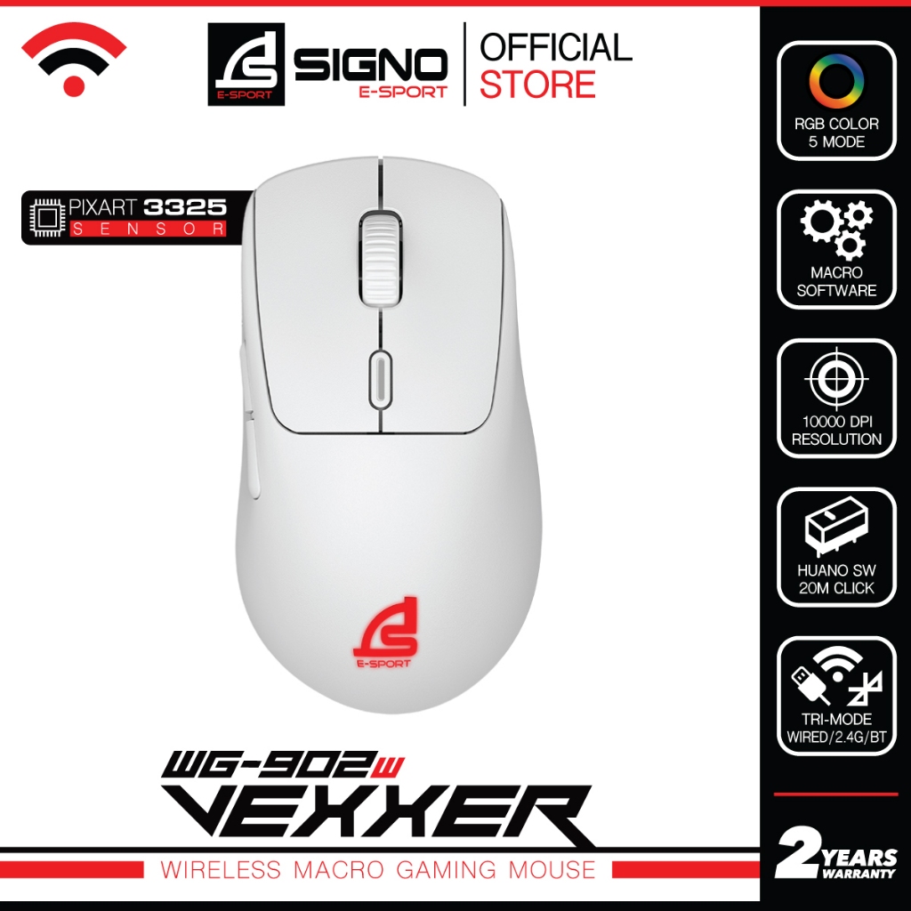 SIGNO E-Sport Wireless Macro Gaming Mouse VEXXER รุ่น WG-902 (เมาส์ เกมมิ่ง)
