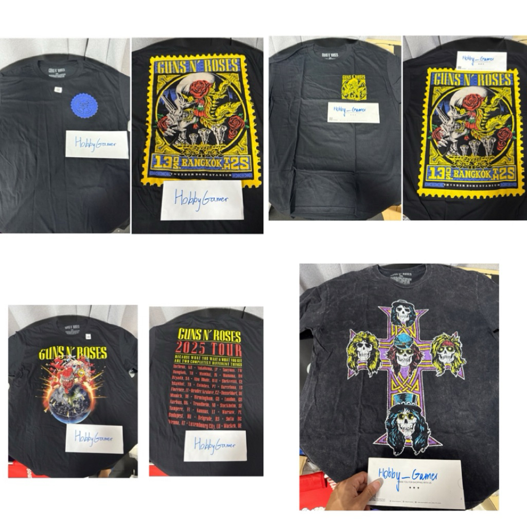 (มือ1 พร้อมส่งด่วน🇹🇭 ถูกที่สุด!! ของแท้💯) เสื้อคอนเสิร์ต Guns N’ Roses’ Thailand World Tour 2025 ออก
