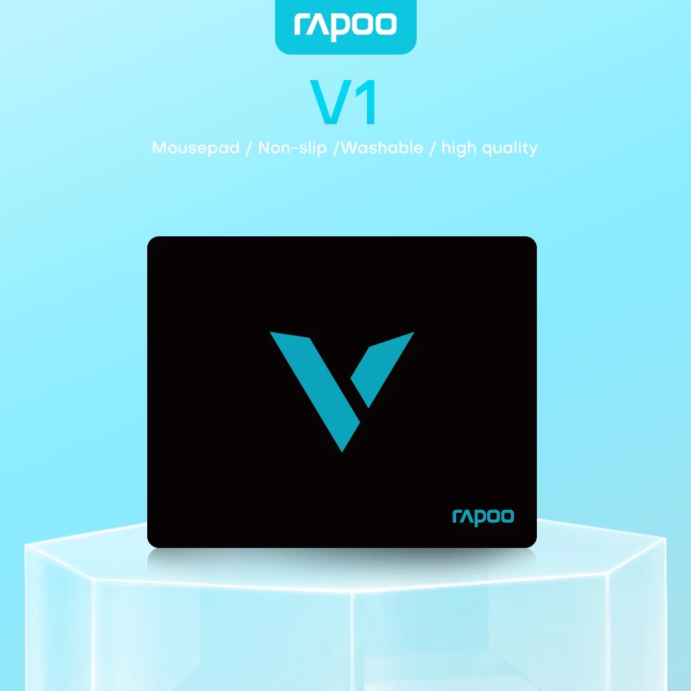 Rapoo V1 แผ่นรองเมาส์แบบพกพา250*200*2mm พับเก็บได้ ขนาดกะทัดรัด เหมาะสำหรับโน้ตบุ๊กและการเดินทาง thumbnail 3