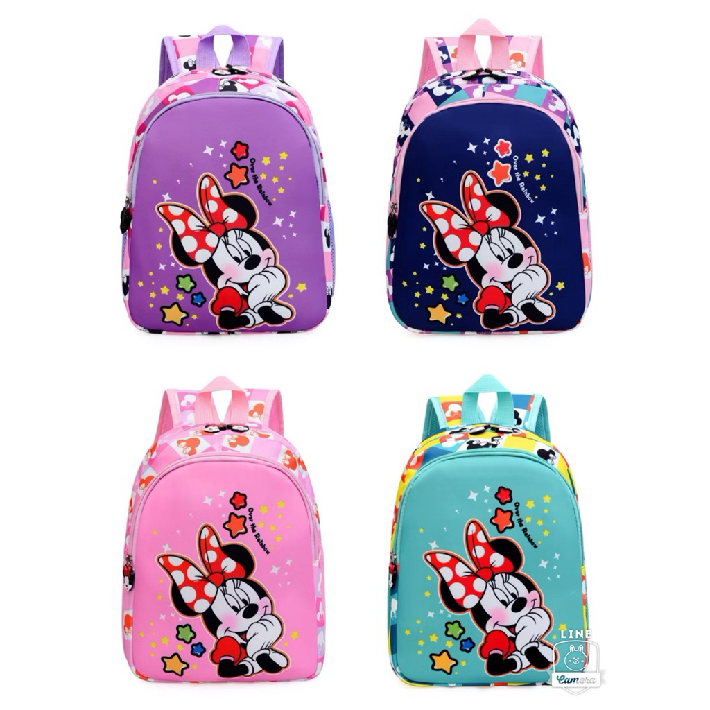 ❤️พร้อมส่งกระเป๋าเด็กอนุบาลลายMinnieMouseน่ารักมากวัสดุทนทานมีหลายสีให้เลือก